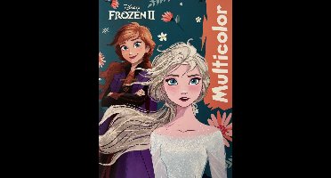 Multicolor Disney Frozen II Kleurboek - Betoverende Kleurplaten met Elsa en Anna - 32 Pagina's - Geschikt voor Kleurpotloden en Wasco