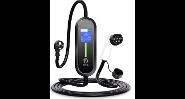 Mobiele Thuislader Elektrische Auto 3.7kW | IP65 Waterdicht | 16A 1 Fase | 3.5 Meter | Thuis Lader Type 2 vanaf stopcontact EU - 8A/10A/13A/16A Schakelbaar