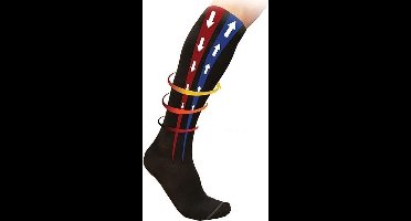 MYVCARE+ Compressiesokken - Maat 36/40 - Koper Geweven - Pij verlichtend - Zwart - S/M - 2 Paar - Tegen Zwelling