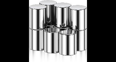magneet - mini - klein - Neodymium - 10 stuks - sterk - 10L x 8B x 10Dikte millimeter - Rond - Zilver
