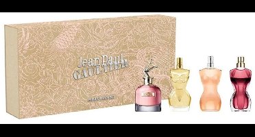 Jean Paul Gaultier Miniatures Giftset - Scandal EDP 6 ml + Divine EDP 6 ml + Classique EDT 6 ml + La Belle EDP 6 ml - cadeauset voor dames