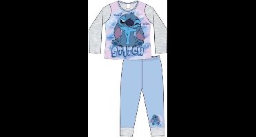 Lilo en Stitch - Kinderpyjama - Pyjama - Maat 110/116 - Blauw met Grijs