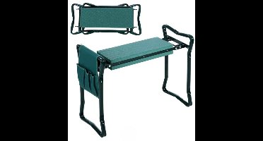 Livista Kniebank Tuinkruk – Opvouwbaar Kniebankje met Gereedschapstas - Kniesteun en Knielkussen – Tuin Kniekussen en Zitbank - Metaalframe – Comfortabel en Duurzaam