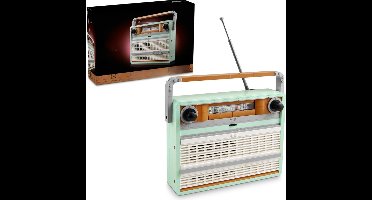 Retro Radio Building Set Voor Volwassenen - Woondecoratie Voor Slaapkamer Of Bureau - Vintage Esthetiek Met Geluidseffecten - Smartphone Integratie - Verjaardagscadeaus Voor Mannen