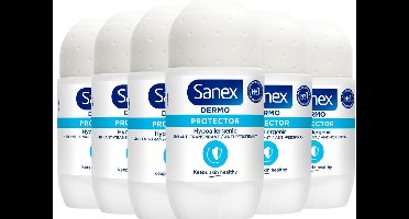 Sanex Deo Roller Dermo Protector 6 x 50 ml - 48H Anti-Transpirant