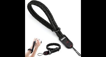 Brenzoos - Verstelbare camera-polsband met snelsluiting - zwart - 39,5 cm lang