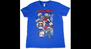Transformers Kinder T-Shirt Pow Woosh Boom! Kids Tee HSB-12-TF1203-DTF557 Blue-8 Jahre
