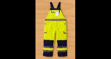 HaVeP Werkbroek met Bretels - Maat 50 - High Visibility - Geel/Marineblauw - Model 2074.N1CB7