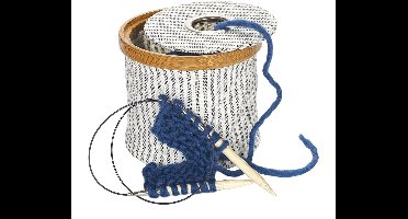 Wol-dispens.Canvas&bamb opvouwbaar grijs - Handwerktassen - Prym