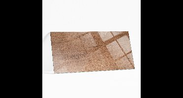 Wallfluent - Natuurlijk Houtpatroon Glazen Plaat - 125 x 50 cm - Bruin Glasplaat Tafel - Rechthoekig Tafelblad Glas - Gehard Glas - Glazen Tafelblad voor Tuin of Terrastafels