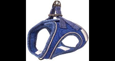 Duvo+ Ultimate Fit Kleine Hond Harnas Blauw XL - 56-62CM