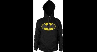 Batman Distressed Logo Big Tall Hoodie WB-3-BAT004-H23-8 Black-5XL