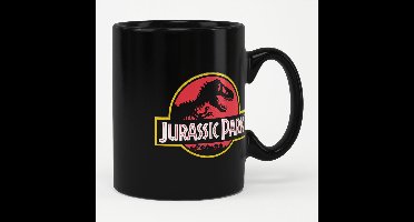 Jurassic Park Logo Kop zwart Keramiek Unisex - Fan merch, Film, TV-series