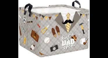 Selbro®, Opbergmanden voor mannen, Vaderdag, Wasmand, Opvouwbaar voor kamer, slaapkamer, Opbergdozen voor papa's pak, 40 x 30 x 30 cm
