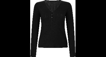 Hunkemöller Pyjama top Henley Zwart L