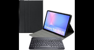 Mobilize Tablethoes geschikt voor Samsung Galaxy Tab S10 FE Hoes | Mobilize Detachable Bluetooth Keyboard AZERTY Bluetooth Toetsenbord Bookcase - Zwart