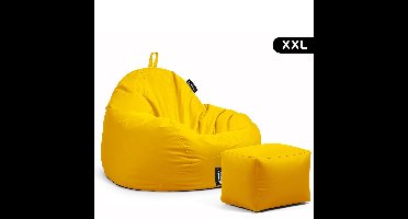 Casacomfy – Pear XXL – Zitzak met Voetenbankje – Geel – Waterbestendig