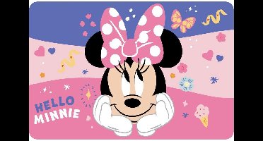 Minnie Mouse placemats – set van 2 stuks – 43 × 29 cm – kunststof tafelonderleggers voor kinderen