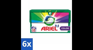 Ariel - 3in1 Wasmiddel Pods - Color - 33 Pods - Voordeelverpakking - 6 stuks