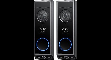 eufy Security E340 Video Deurbel 2-PACK – Video Doorbell - Dual-Cam technologie, 2K Full HD-resolutie, kleur nachtzicht, AI-pakketdetectie, geen maandelijkse kosten, draadloze installatie, compatibel met Alexa en Google Assistant
