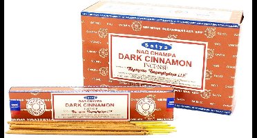 Ancient Wisdom - Wierook - Satya wierookstokjes 15 g - donkere kaneel - geur - aromatisch - ontspanning - sfeer - natuurlijke geur - geurige sticks