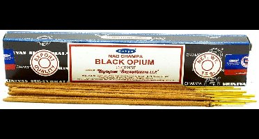 Satya Wierookstokjes - Zwarte Opium - Grote doos van 12 x 15 gram