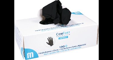 ComFort - Nitril Handschoenen - ongepoederd - 4 gram - Zwart - per 100 stuks