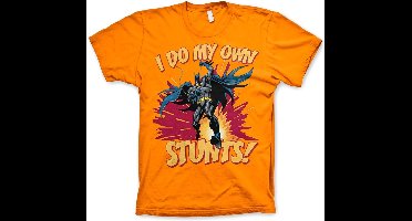 Batman I Do My Own Stunts T-Shirt Orange-M