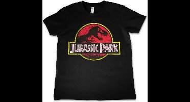Jurassic Park Kids - Distressed Logo Jongens & meisjes T-shirt - zwart - 116