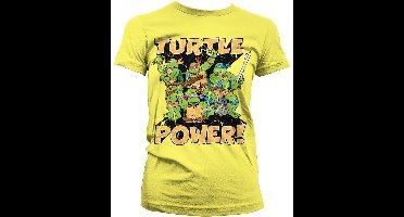 Teenage Mutant Ninja Turtles TMNT Turtle Power! Girly T-Shirt Damen Yellow-2XL