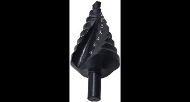 Titanium gecoate 10-45mm trapboor, trapsgewijs boren, boren op staal, zwarte titanium gecoate trapboor