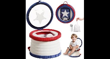 Plaspotje kind - Reisplaspotje voor peuters - Toilettrainer - Trainings toiletbril voor jongens en meisjes - voor kamperen, buiten, binnen - Draagbaar en opvouwbaar - met vuilniszakken