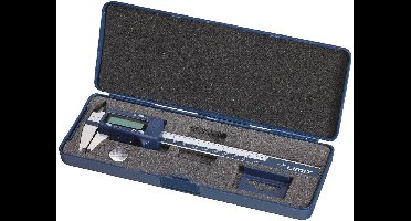 Digitale schuifmaat in roestvij staal 150x40 mm 0,01 mm / inch met vastzetschroef topspitsen en dieptemeter Limit