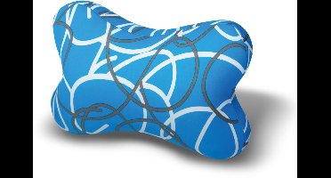 Kuschelmaxx kussen - Sierkussen gevlinderd 22 x 33 cm - blauw gelijnd-design - Stevig en zacht - Mooie print - Gevuld met microgranulaat - Vormvast & Wasbaar - Ideaal voor op de bank, bed, auto of op reis - Inclusief Wasnet