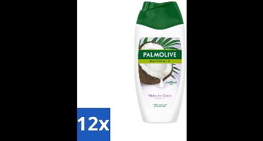 12 x Palmolive Naturals - Douchecrème - Kokosnoot - 250 ml - Douchegel Kokos - Kokos Geur - Hydraterende Douchegel - Verzorgende Douchegel - Tropische Geur