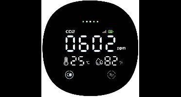 Kooldioxidemelder Met app-besturing werkt op USB Detectie van Kooldioxide