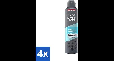 4 x Dove - Deodorant - Men Care Clean Comfort - Comfort en verzorging - 48 uur bescherming - 250 ml - 48 Uur Bescherming - Deodorant Voor Mannen - Huidverzorging - Zweet En Geur - Mannelijke Verzorging