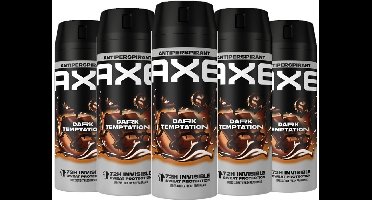 MULTI BUNDEL 5 stuks Axe DARK TEMPTATION DRY - deodorant - spray 150 ml