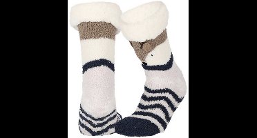 Apollo - Meiden - Fleece - Antislip - Huissokken - Hertje - Maat 25/30