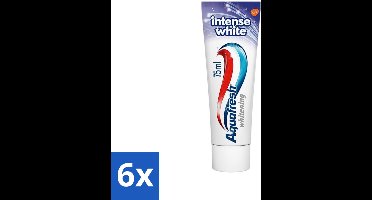 6 x Aquafresh Tandpasta Intense White 75 ml - Tandpasta - Witte Tanden - Tanden Reinigen - Vlekken Verwijderen - Gezond Tandvlees