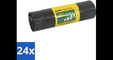 24 x Komo Vuilniszakken Trekband 60L 15 stuks per verpakking - Afvalzak 60 L - Trekband Afvalzak - Hygiënische Afvalzak - Afvalzak LDPE - Afvalzak Huis