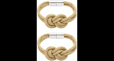 2-pack mini magnetische gordijn strikken - elegante handgeweven decoratieve gordijnstrikken - geschikt voor gordijnen in huis en op kantoor - Chinese knoop gordijnbanden - Magnetische gordijnen zonder ponsen