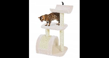 Zolux Kattenkrabpaal Toren Beige - 3 Niveaus