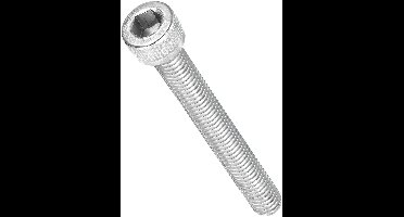 JHubers Goods - 15-delige set inbus lenskopschroeven M6-1 x 50 mm - Roestvrij staal 304 - Elektromotor 3D-printer - Zilverkleurig