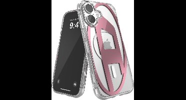 Diesel Spiegelend Telefoonhoesje iPhone 17 – Roze – Spiegel – Valbescherming tot 2 Meter – Magsafe (draadloos) Opladen – Magsafe accessoire compatibel – Shockproof – Backcover – Origineel Diesel Accessoire met D-Logo