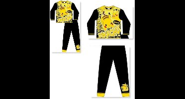 Pokémon - Pyjama - Pokemon - Maat 134/140 - Zwart met Geel - Kinderpyjama