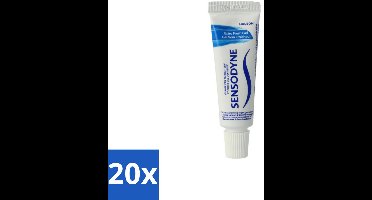 20 x Sensodyne - Tandpasta - Extra Fresh Gel - Mini - Compact voor Reizen - 15 ml - Gevoelige Tanden - Frisse Mond - Tandpasta - Reisformaat - Fluoride