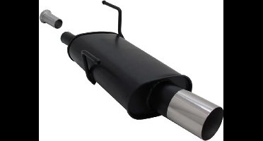 Sportuitlaat Zwart Peugeot 206 - Classic - Sporteinddemper - Viking Choice