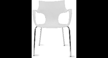 Workliving Jim Stoel - Lichtgrijs - Aluminium Onderstel