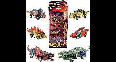 Joyage Dinosaurus auto speelgoed jongens - Jurassic Speelgoed autos jongens speelfiguren - Peuter speelgoed 2 jaar Dino speelgoed auto Dinosaurus kinderspeelgoed 3 jaar - Jongens Speelgoed Meisjes speelgoed 4 jaar kleuter speelgoed 5 jaar open ended